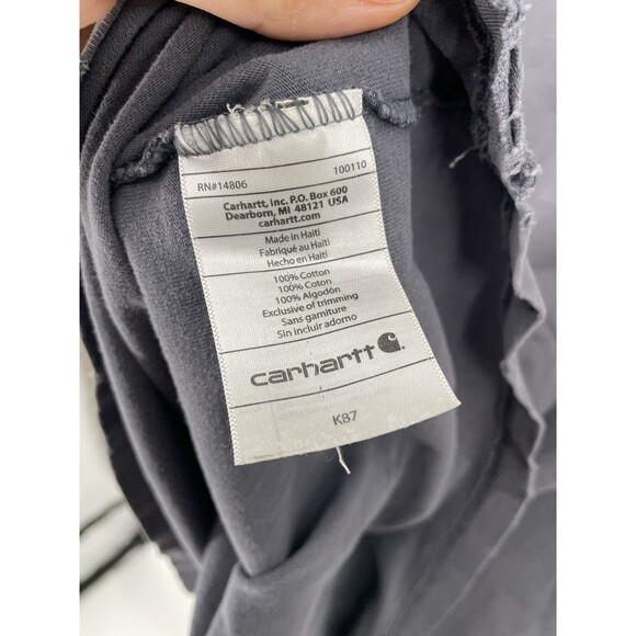 Carhartt Shirt Pocket Tee Logo Workwear Original Fit Skater Thrashed K87 Tall - Picture 5 of 13